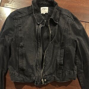 Zara Women's Charcoal Jean Jacket